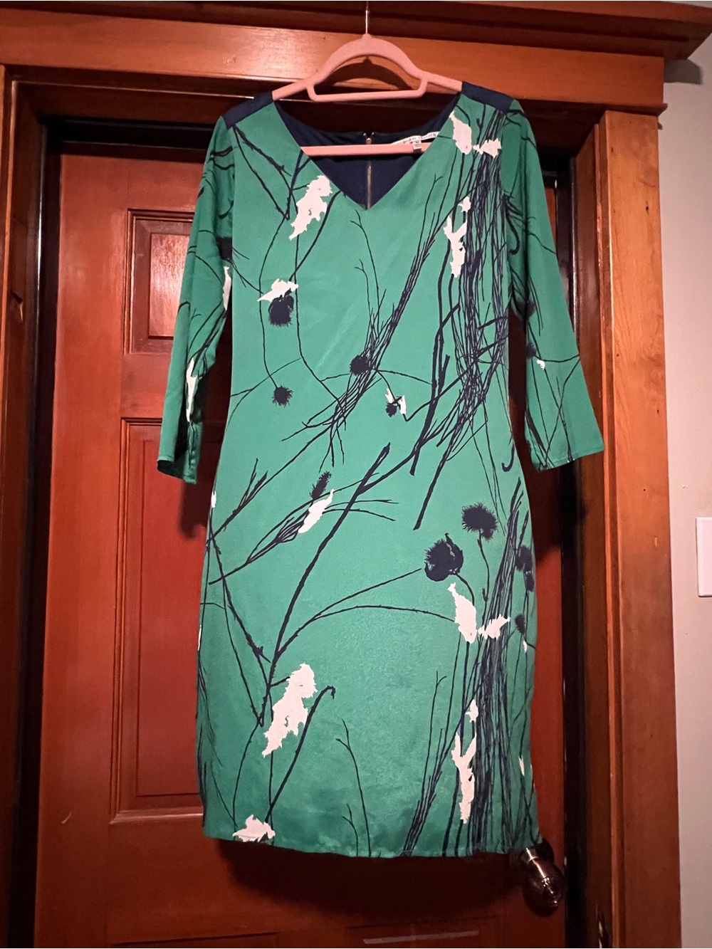 Collective Concepts Green Floral-Print Midi Dress